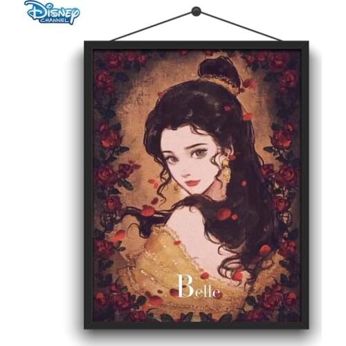 Disney 5D DIY Diamond Painting Princess Series Illustration 4 Full Circle Diamond Embroidery Exquisite Simple Home Decoration