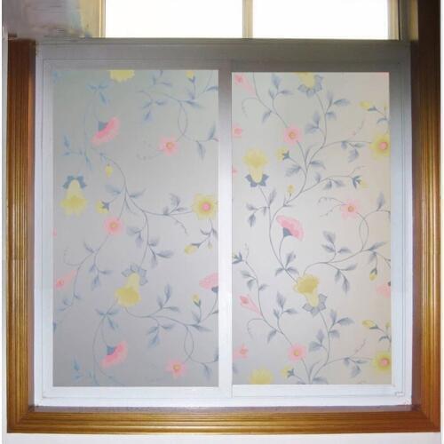 Morning glory Window Film Glass sticker Static Glue free Privacy Frosted Opaque balcony bathroom Home Decor 45/50/60/70/80*100cm