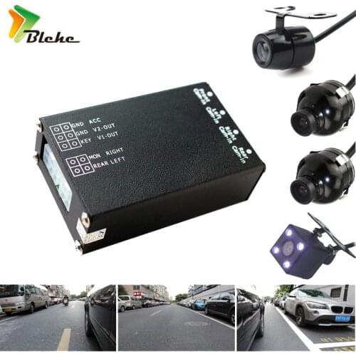 Blchc 4pcs Rear View Camera Back up waterproof adjustment 360 degree reverse meadow multi van For Left Right Size Front Control