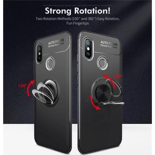 Xiaomi Mi 6X Mi6X Case MiA2 Car Holder Stand Magnetic Bracket Finger Ring Silicone TPU Case For Xiaomi Mi A2 Mi6X Coque Capa
