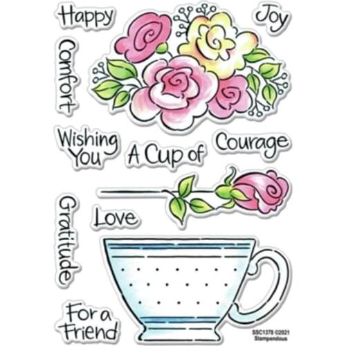 Flower Transparent Clear Silicone Stamp/Seal for DIY scrapbooking/photo album Decorative clear stamp A7248