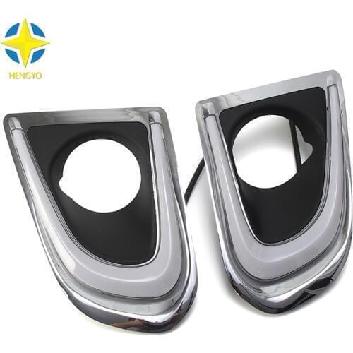 For Chevrolet tracker 2014-2015 DRL car led daytime running light turn signal and dimmer style relay 12V fog lamp free shipping