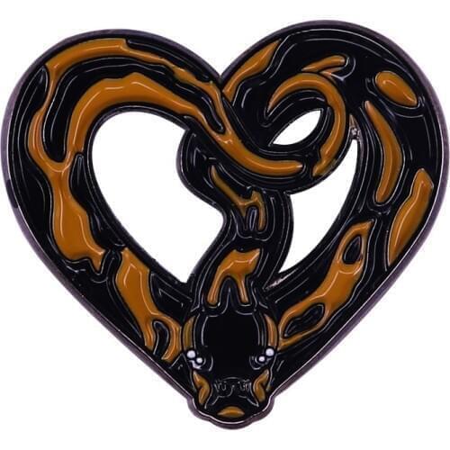 Ball Python Snake Lover Enamel Pin Show your love for living noodles