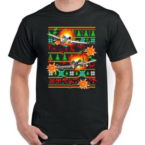 Aircraft Christmas T-Shirt Mens Royal Air Force RAF USAF Aeroplane Airplane Xmas