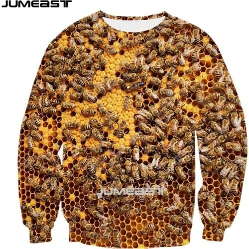 Jumeast Brand Men/Women 3D Printed Sweatshirt Insect Bee Hip Hop Long Sleeve Fashion T Shirt Sport Pullover Tops Tees