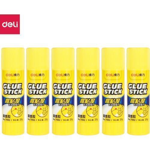 Deli 20g High Viscosity PVP Solid Glue Formaldehyde Free Quick Drying Durable Glue Stick 6pcs/Lot Office School Supplies 6371