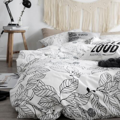 600TC COTTON bedding sets Euro King Size Duvet Quilts Cover Set bed linens set bedclothes Bed set Double Queen Single Leaf