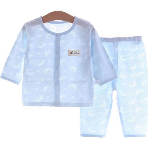 Summer Newborn Baby boy Baby Underwear Cotton Thin Air Conditioning Clothes Pajamas Childrens Suit baby outfit
