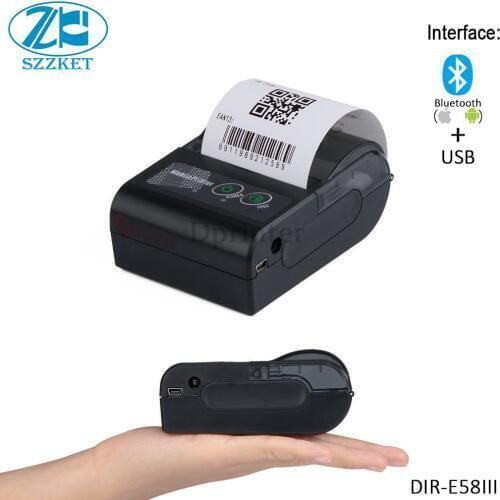 58mm Mini Handheld Thermal Printer Wireless USB Bluetooth for Android,IOS,Windows Small ticket Receipt printer