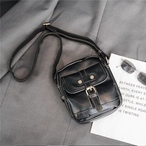 Tilorraine 2021 New Retro mens bag leather single shoulder bag messenger bag small size vintage vertical cross body bags men