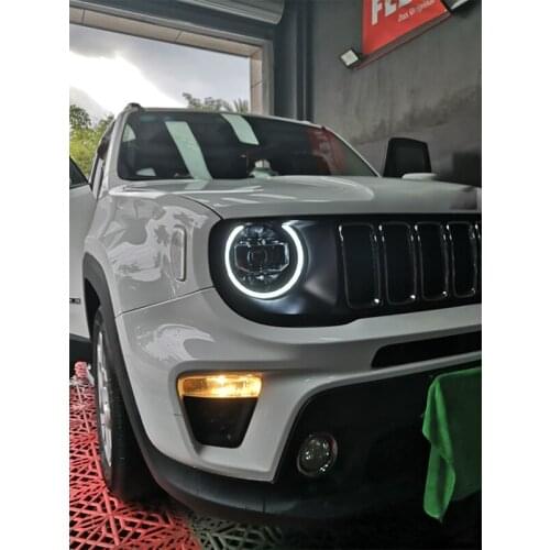 2Pcs Lamp Assy Head for 2016-2020 Jeep Renegade High Equipped LED Lens Headlight Assembly for daytime driving Car accessories