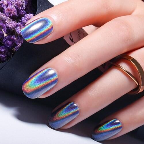 Nail Art Pigment Ultra-thin Multicolor Holographic Mirror Effect Nail Art Powder Chrome Pigment Manicure Tools Nail Accessories