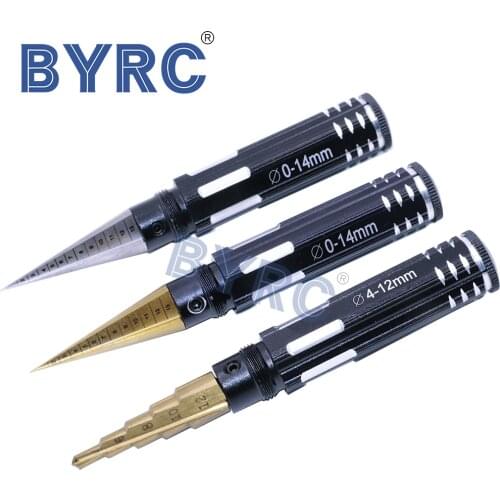 0-14mm/4-12mm Reaming Knife Drill Tool Knife Professional Edge Reamer for DIY Car Model Housing RC Airplane/Boat Propeller