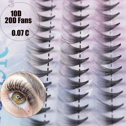 60 Cluster 10D 20D Eyelash Extensions 0.07mm Thickness Fuax Mink Eyelashes Natural Eyelash Makeup Individual Lashes Thick Style