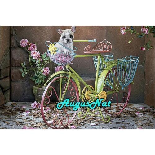 Dog diamond painting bicycle daimond embroidery full bike diamant gemstone picture oil paint by number crystal sticker decor