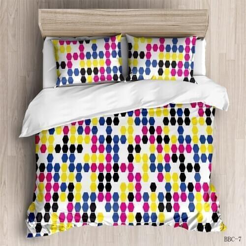 Modern Minimalist Small Pure And fresh Geometric Pattern Printed Pillowcase Quilt Cover Double Large Bedding