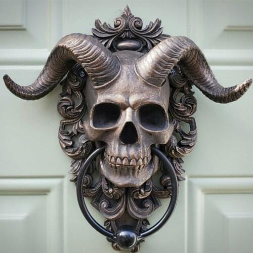 Pull Durable Shed Easy Install Cafe Door Handle Cast Iron Home Sturdy Decoration Screw Fasten Skull Shape Removable Vintage