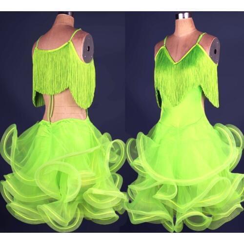 Latin dance costume senior sexy tassel belt vest latin dance dress women latin dance competition dresses