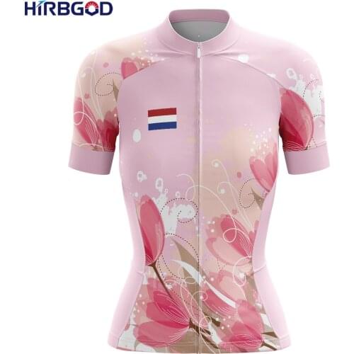 HIRBGOD 2021 Ladies Waist Design Outdoor Sports Bike Top, Breathable and Quick-Drying Women’s Cycling Jersey,TYZ734-01
