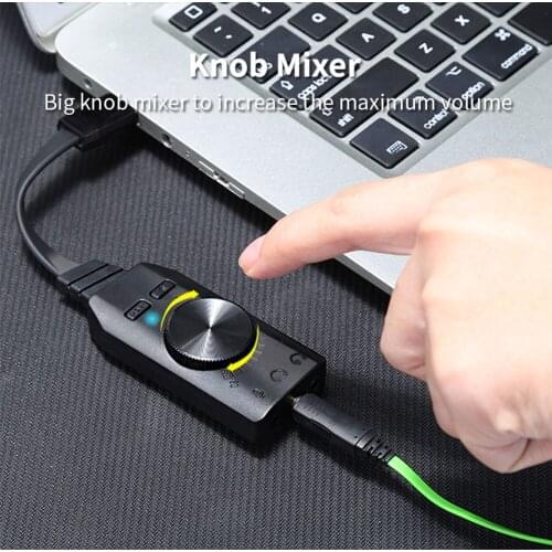 GS3 7.1 Channel Sound Card Converter Adapter External USB Audio 3.5mm Headset Stereo for PC Notebook Desktop