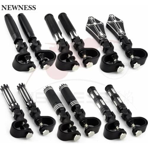 1" 1.25" Motorcycle Highway Crash Bar Clamps Engine Guard Foot pegs Footpeg Mounts Rest For Harley XL883 Honda Suzuki ATV