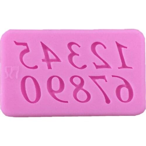1Pcs 0-9 digital number silicone soft candy mold cake decorating tool candy chocolate molds mold