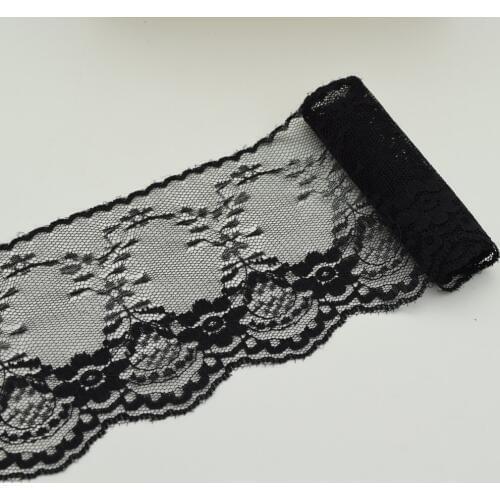 200yard 9cm wide white and black Handicrafts Net Lace Trim Wedding Crafts Sewing