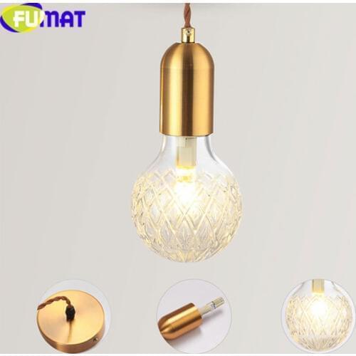BOCHSBC Pendant Lights Copper Glass nordic simple Modern Pendant Ceiling Lamps Light Hanging Fixture Hang lamp