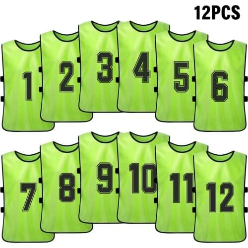 Soccer Pinnies Quick Drying Football Team Jerseys Youth Sports Scrimmage Soccer Team Training Numbered Bibs Practice Sports Vest