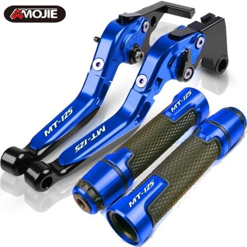 For YAMAHA MT125 MT-125 2014 2015 2016 2017 2018 2019 Motorcycle Accessories Brake Clutch Levers Handlebar Hand Grips ends