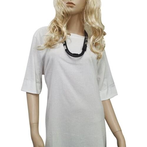 YD&YDBZ Double Layer Silicone Rubber Choker Necklace For Ladies Goth Silver Color Metal Necklaces Handcrafted Celebrity Jewelry