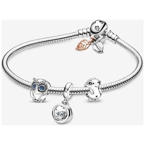 GChic Stay with You Charm Life Best Friend Bracelet Set Owl Blue Charms DIY Fit Original Bracelets Jewelry Pulseras