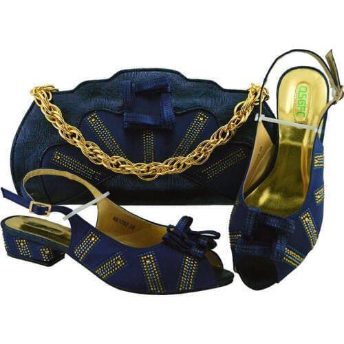 Italy Shoe And Bag!! African shoe and bag set low heel italian shoe with matching bag best selling ladies matching shoes MM1082
