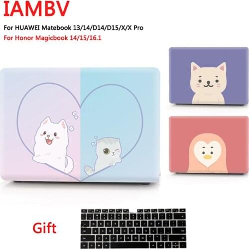 Cute animal Case For huawei Matebook 2020 Mate 13 14 Mate book X pro X ,Cases for Mate book D14 D15 MagicBook14 15 16.1+gift