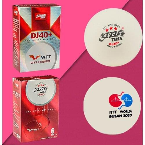 DHS DJ40+ 3-Star BUSAN World TOKYO Games ITTF 3 Star D40+ World Tour Table Tennis Ball Plastic ABS DHS Ping Pong Balls -40