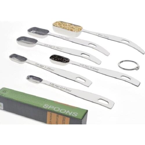 Stainless Steel Measuring Cup Kitchen Measuring Spoon Scoop For Baking Tea Coffee Kichen Accessories Measuring Tool Set