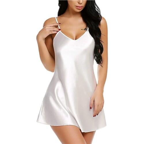 Nighty nightgown sexy sleepwear sexy tight halter skirt night skirt Silk nightgown