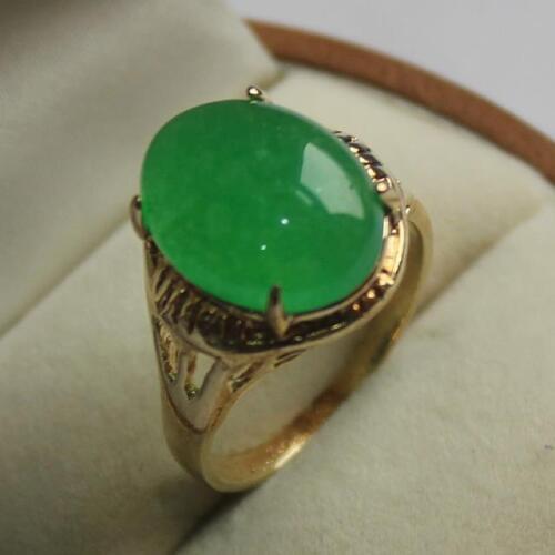 Latest design jewelry ladys fashion green jade ring (7,8,9#)
