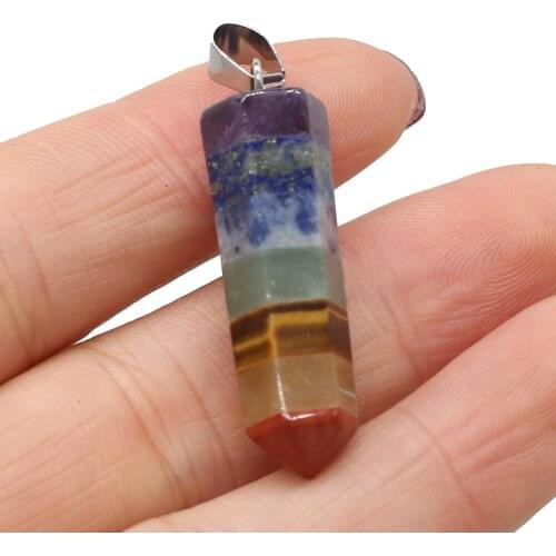 New Style Natural Stone Pendant Pyramid Reiki Healing Gemstone Charms For Jewelry Making DIY Necklace Anklet Accessory