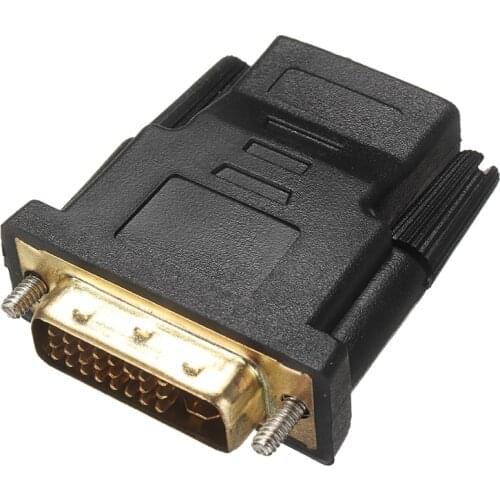 1pc DVI 24+5 Male To Female HDMI-compatible Adapter Black Gold Plating HDMI-compatible Cable Converter For HDTV LCD DVD
