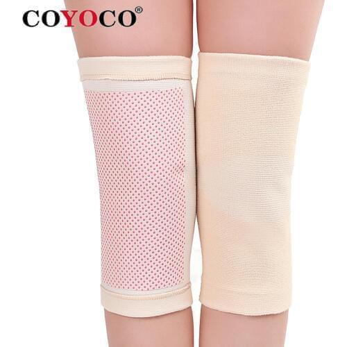 COYOCO Tourmaline knee Support Pads 1 Pair Self Heating Knee Brace Warm for Arthritis Joint Pain Relief and Injury Recovery