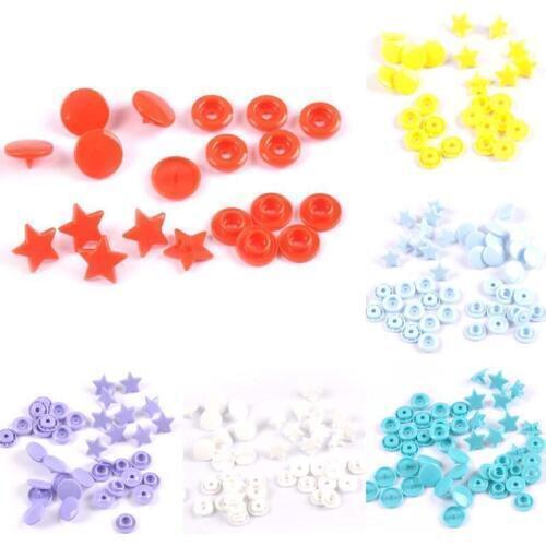 20 Sets 12mm Star Resin Snaps Button For Baby Clothes Clips Cloth Button Fasteners Quilt Sewing Garment Accessories c2175