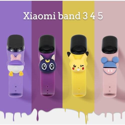 Strap bracelet Cartoon Band Replacement silicone wrist belt Smart watchband pulsera for xiaomi MI Band 4 3 strap Laosibin