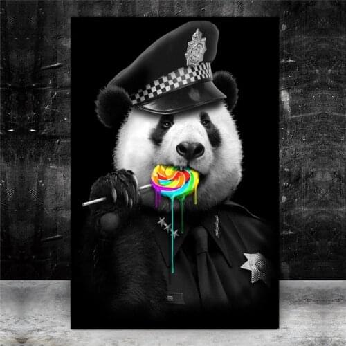 Cute Panda Canvas Art Posters And Prints Animals Canvas Paintings On the Wall Art Cartoon Pictures For Kids Room Wall Decor