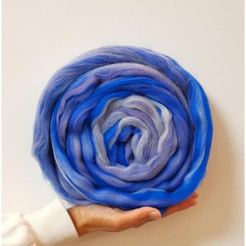 Wool Blended Wool Roving 50g Merino Mixed Hand Dyed Wool Top Art Needle and Wet Felting Supplies Needle Felting Diy Wool (NO.10)