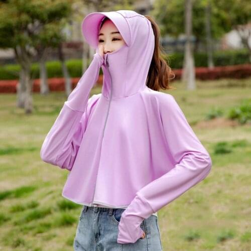 Sun-Protection Clothing Knitted Zipper Women Open Front Hooded Coat Men Women Waterproof Fishing Hunting Clothes chaquetas 2021