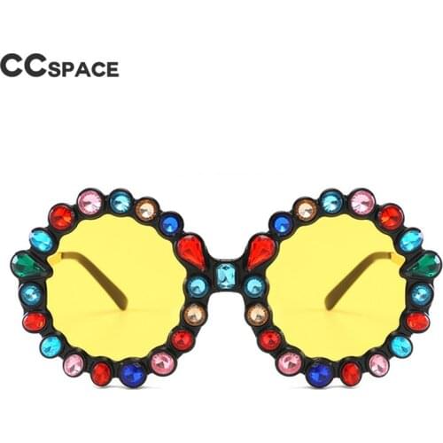 47950 Round Luxury Diamond Sunglasses Women Fashion Shades UV400 Vintage Glasses