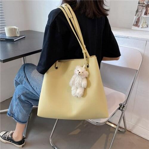 Bucket Bags Womens Shoulder Bag 2021 Large Capacity LeisureHand Bags Small Fresh Single Shoulder Messenger Bag