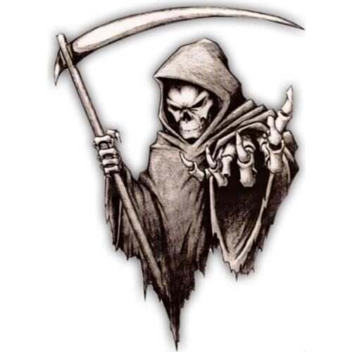 Personality Effects Grim Reaper Car Sticke Vinyl Waterproof Car Window High Quality Accessories Cover Scratches PVC 13cm X 13cm