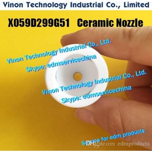 X059D299G51 edm Nozzle Cutter Ceramic for Mitsubishi FA edm machine. Pipe End Nozzle X059-D299-G51 Ceramic Nozzle